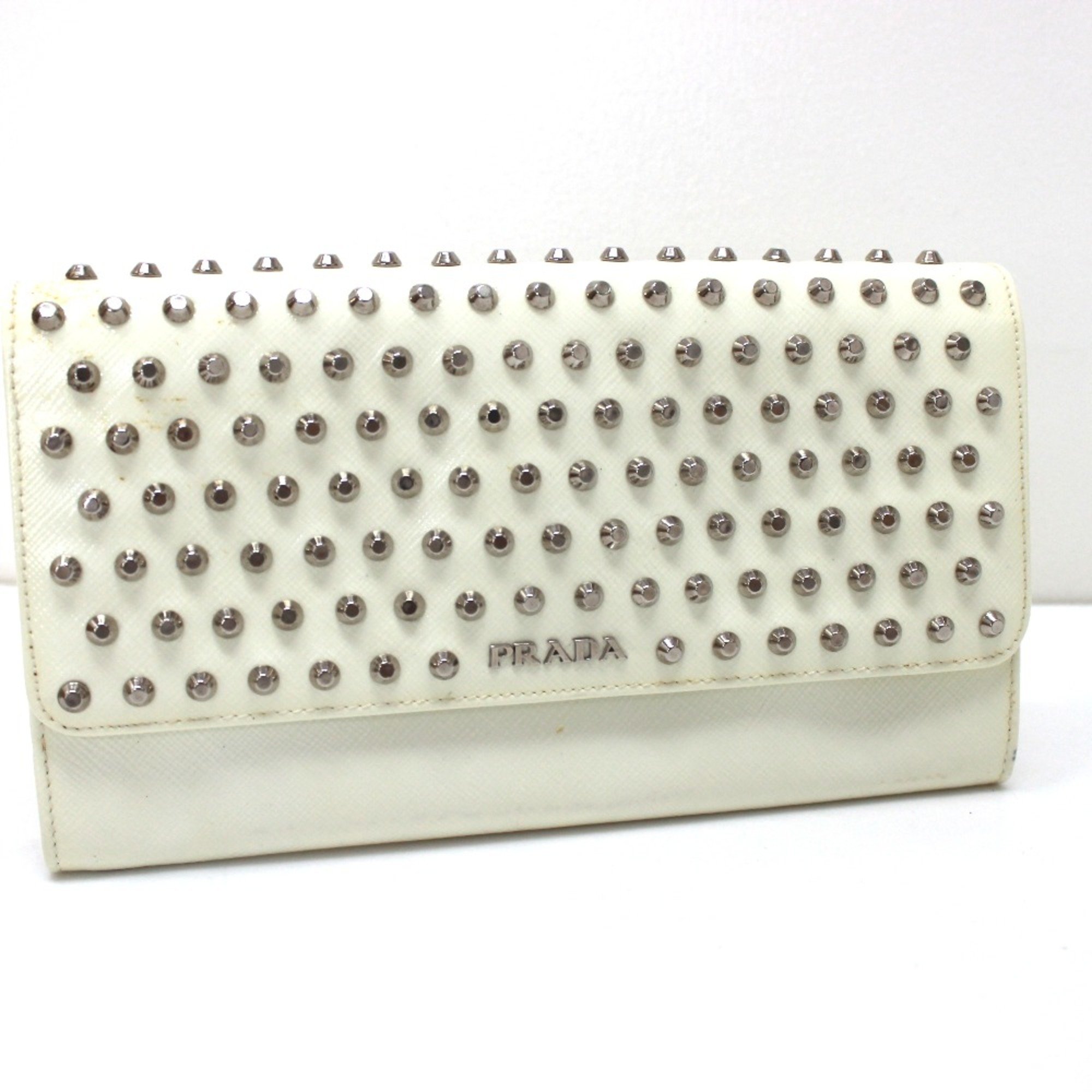 PRADA Wallet bag Bag Clutch wallet Long Wallet White