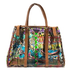 PRADA BR2515 Venetian print Tote Bag Multicolore SilverHardware