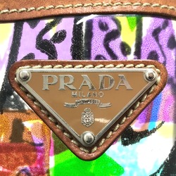 PRADA BR2515 Venetian print Tote Bag Multicolore SilverHardware