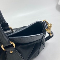 PRADA Hand Bag Shoulder Bag Bag 2WAY Tote Bag Black Gold