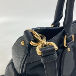 PRADA Hand Bag Shoulder Bag Bag 2WAY Tote Bag Black Gold