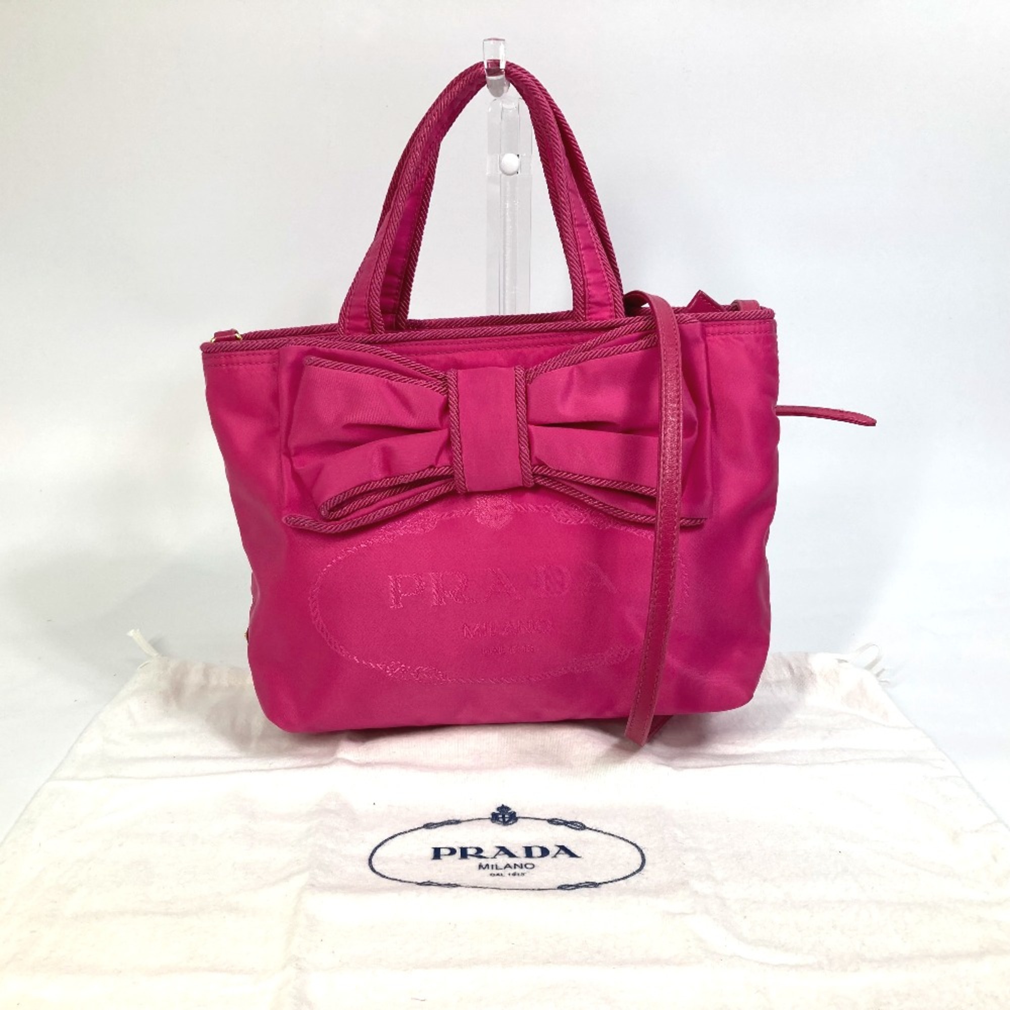 PRADA 1BA084 Bag 2WAY Tote Bag pink