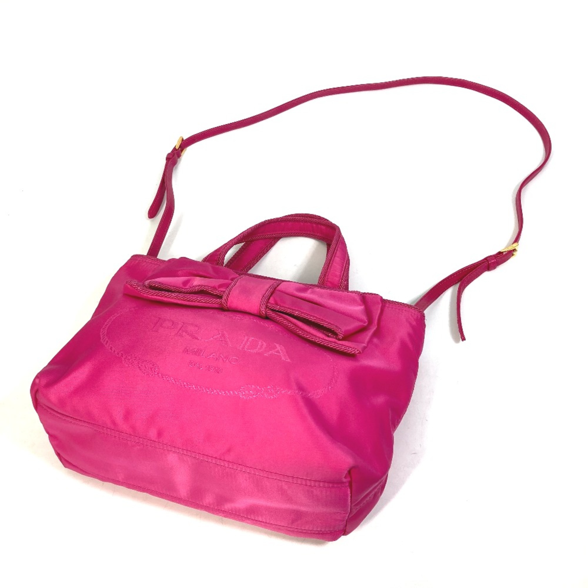 PRADA 1BA084 Bag 2WAY Tote Bag pink