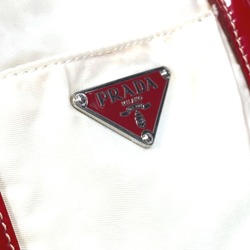 PRADA Shoulder bag Tote Bag Hand Bag Bag 2WAY Bicolor Hand Bag White x Red