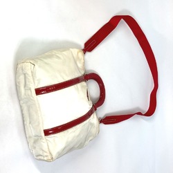 PRADA Shoulder bag Tote Bag Hand Bag Bag 2WAY Bicolor Hand Bag White x Red