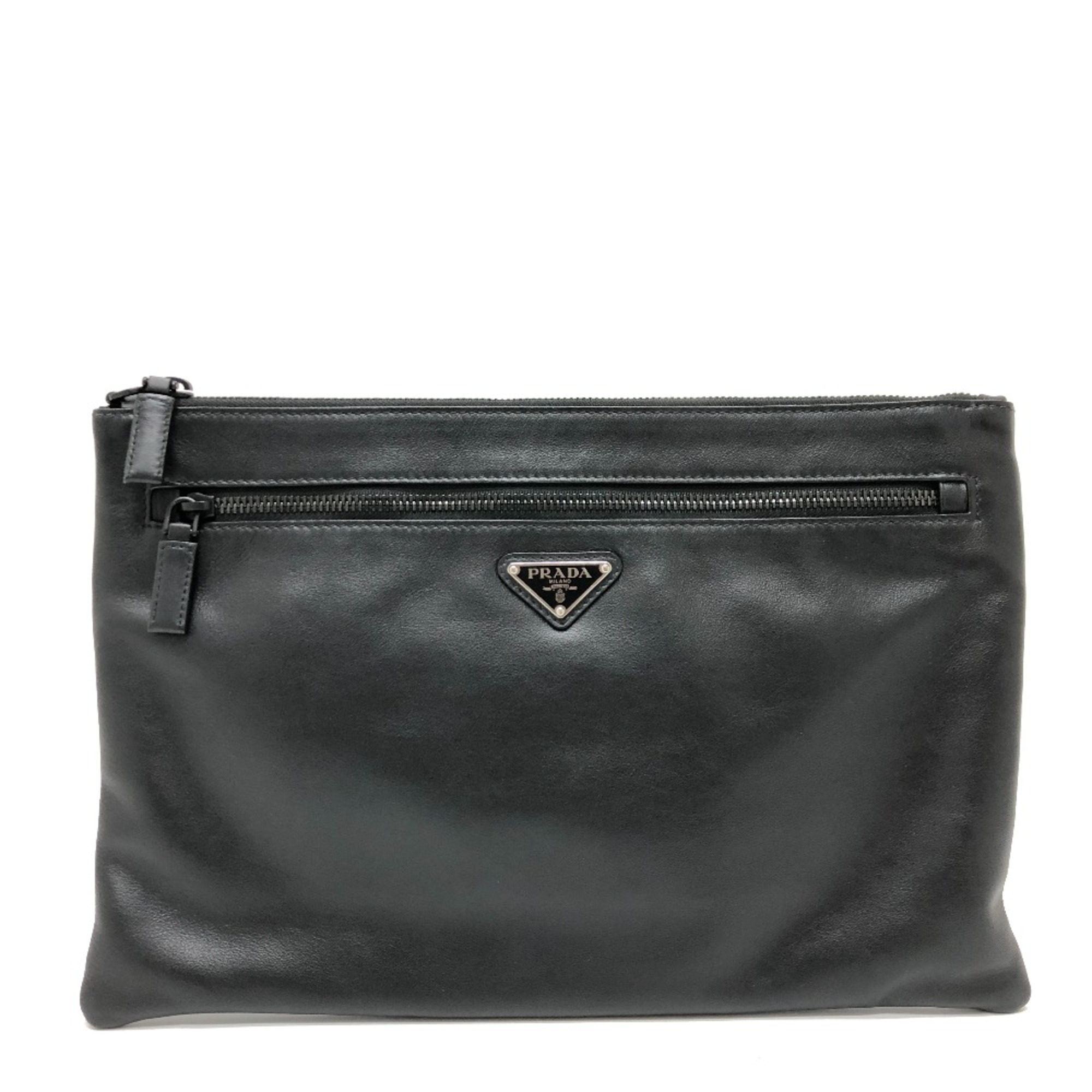 PRADA bag with strap Clutch bag Black SilverHardware