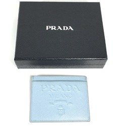 PRADA Business Card Holder Pass Case Card Case Light blue