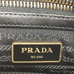 PRADA 1BH046 ribbon Bag Shoulder Bag Black GoldHardware