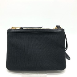 PRADA 1BH046 ribbon Bag Shoulder Bag Black GoldHardware