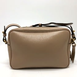 PRADA 1BH089 logo Fastener type Shoulder Bag Beige GoldHardware