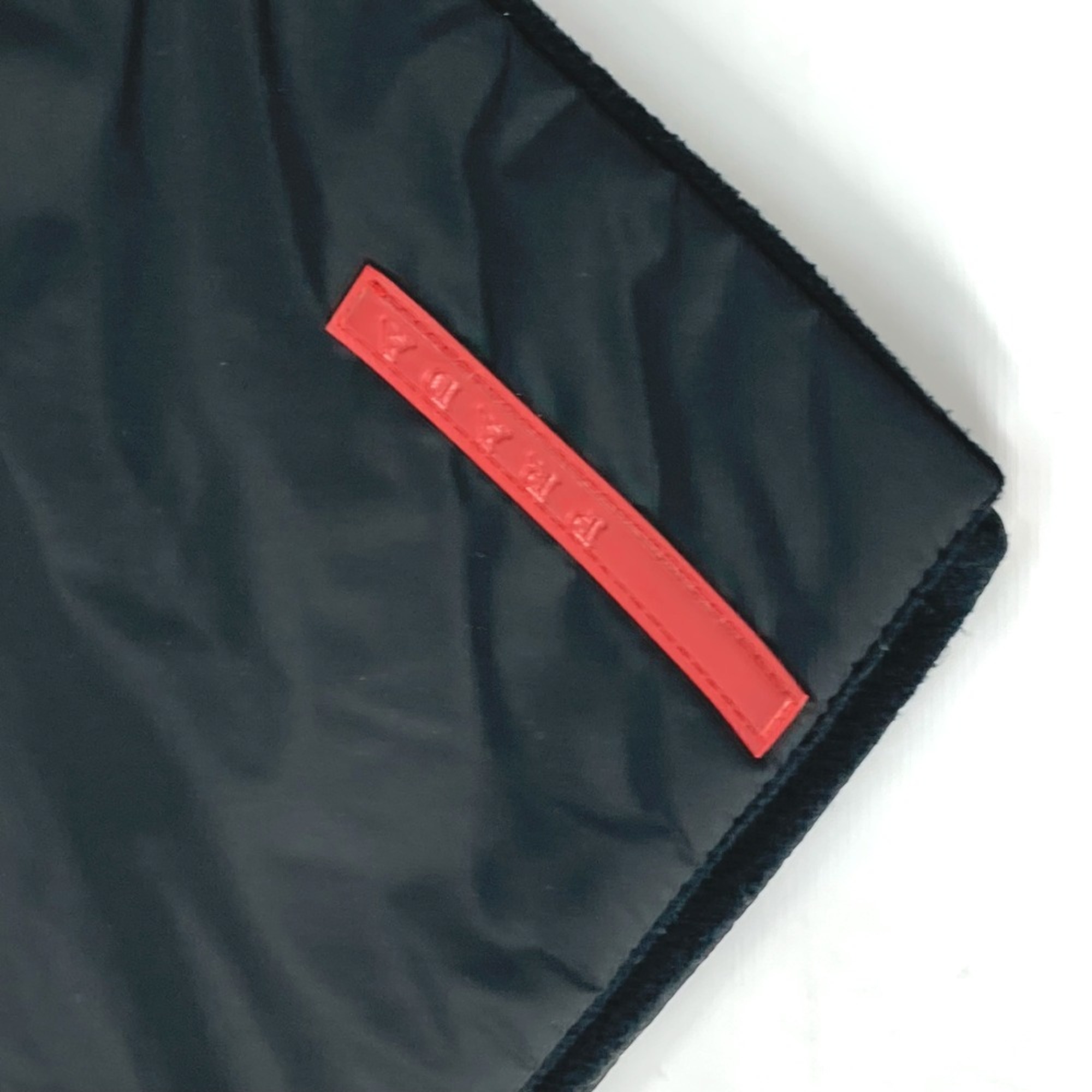 PRADA Sports Scarf Black Red