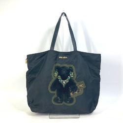 PRADA Shoulder Bag Shoulder Bag Fur Bijoux bag Tote Bag Black khaki