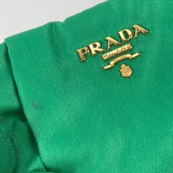 PRADA Cosmetics Pouch With strap Clutch bag Green