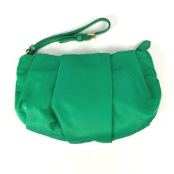 PRADA Cosmetics Pouch With strap Clutch bag Green