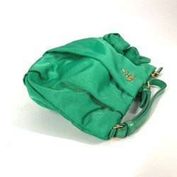 PRADA Cosmetics Pouch With strap Clutch bag Green