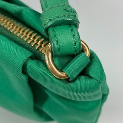 PRADA Cosmetics Pouch With strap Clutch bag Green