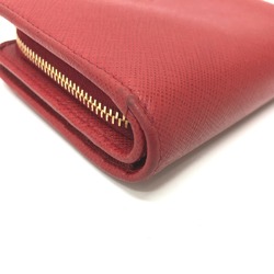 PRADA 1ML018 Folded wallet Red GoldHardware