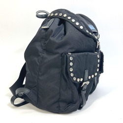 PRADA 1BZ811 logo backpack bag Backpack Black SilverHardware