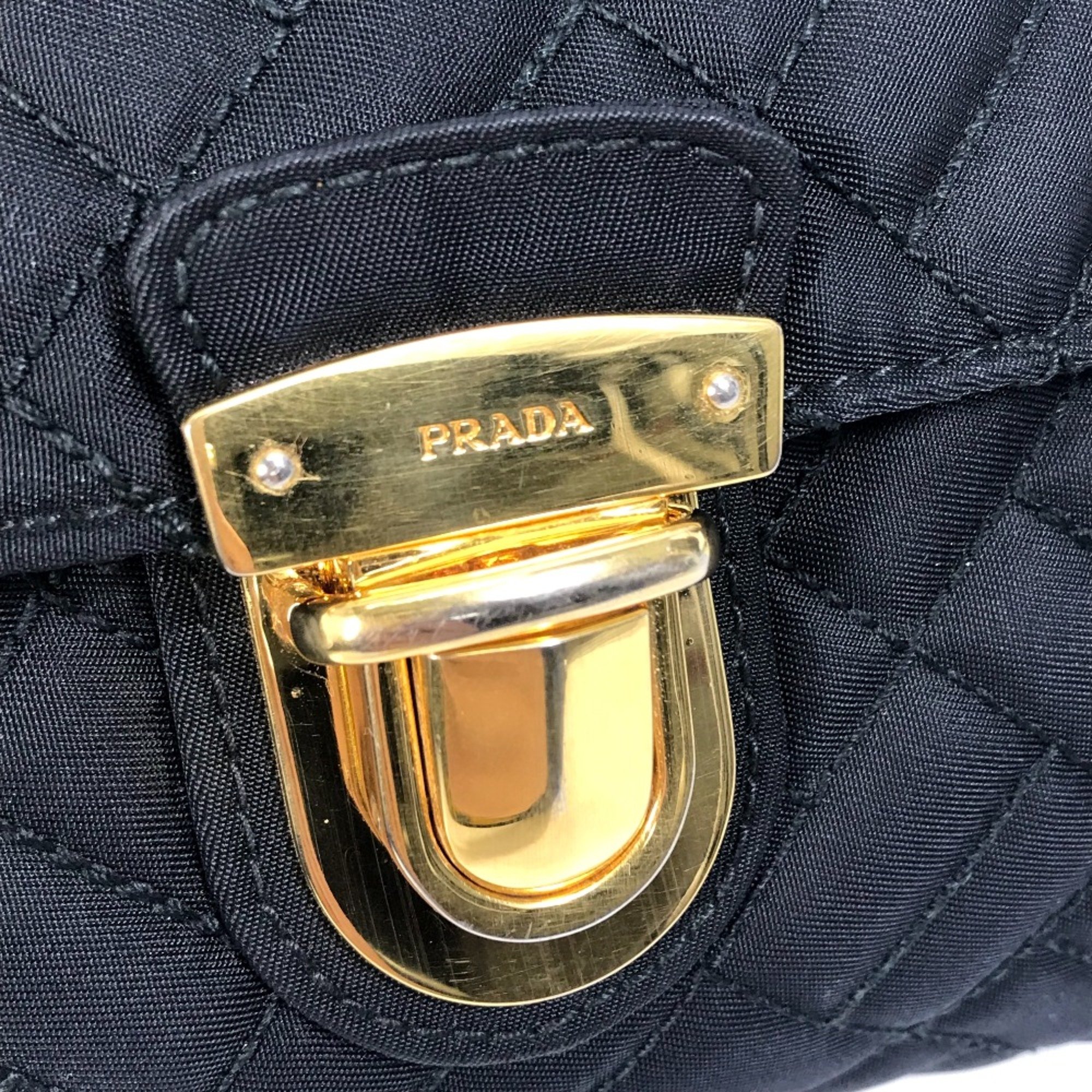 PRADA BP0584 chain bag Shoulder Bag Black