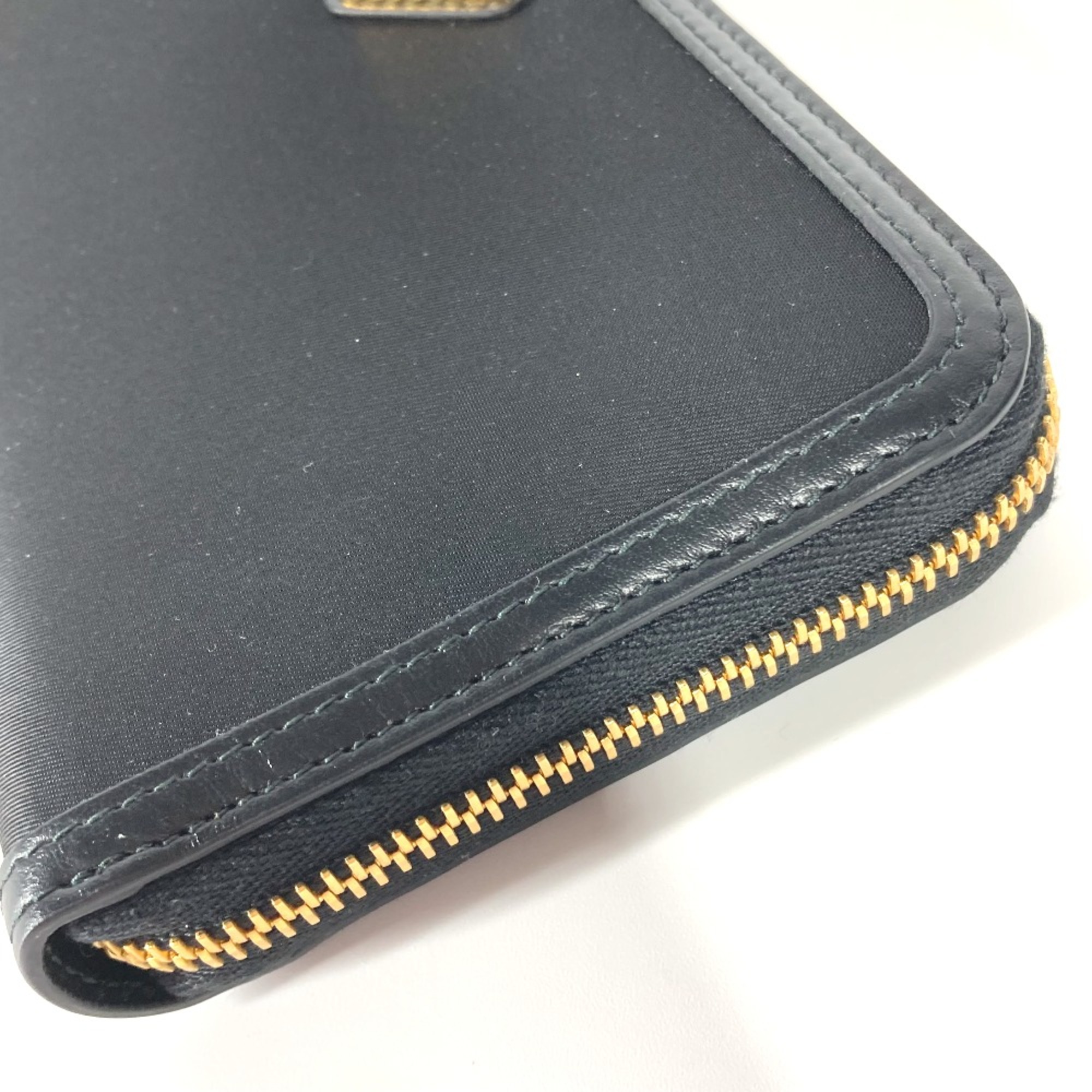 PRADA 1ML506 Long wallet Zip Around Long Wallet Black