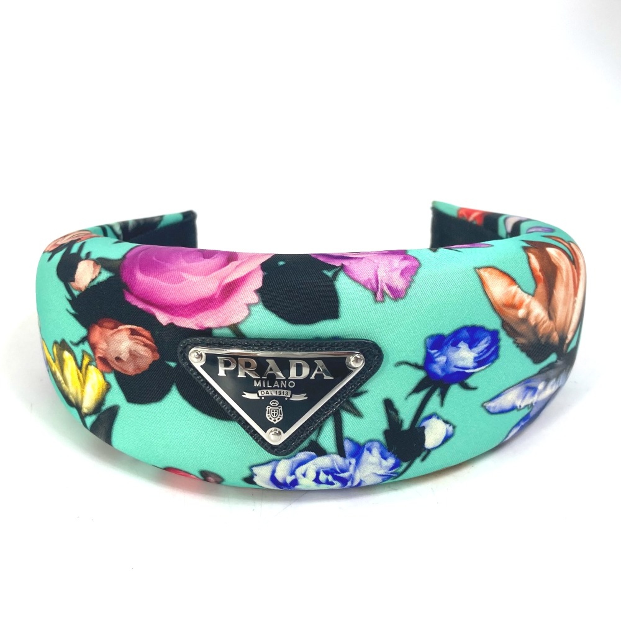 PRADA Flower flower pattern hair accessories hair band headband Katyusha Green