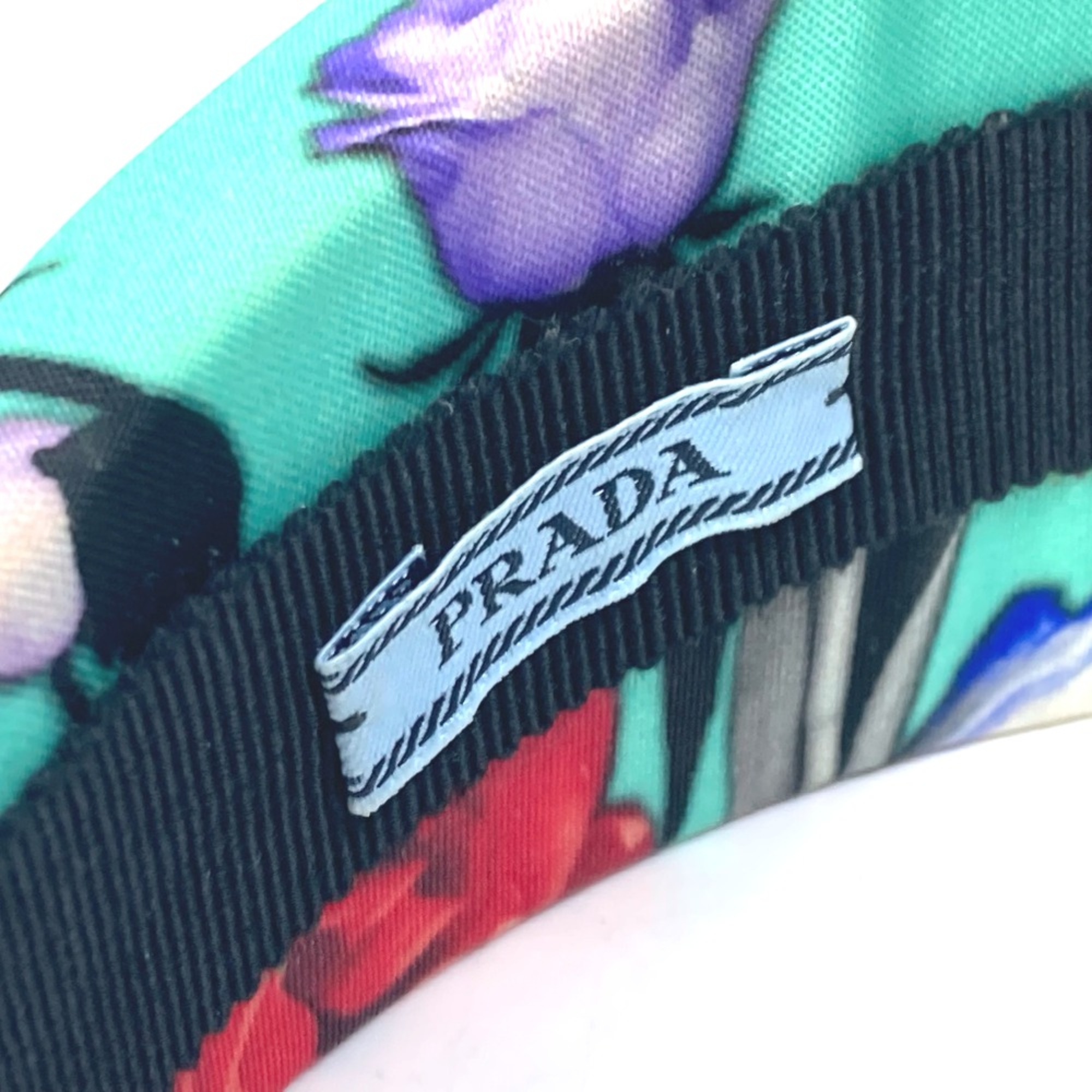 PRADA Flower flower pattern hair accessories hair band headband Katyusha Green