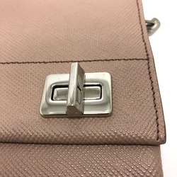 PRADA BT955X logo/shoulder Bag Shoulder Bag Beige SilverHardware