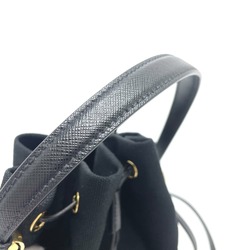 PRADA 1BE040 Triangle logo 2WAY Hand Bag Black