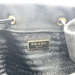 PRADA 1BE040 Triangle logo 2WAY Hand Bag Black