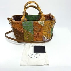 PRADA BN249 Triangle logo bag shawl Tote Bag Multicolore