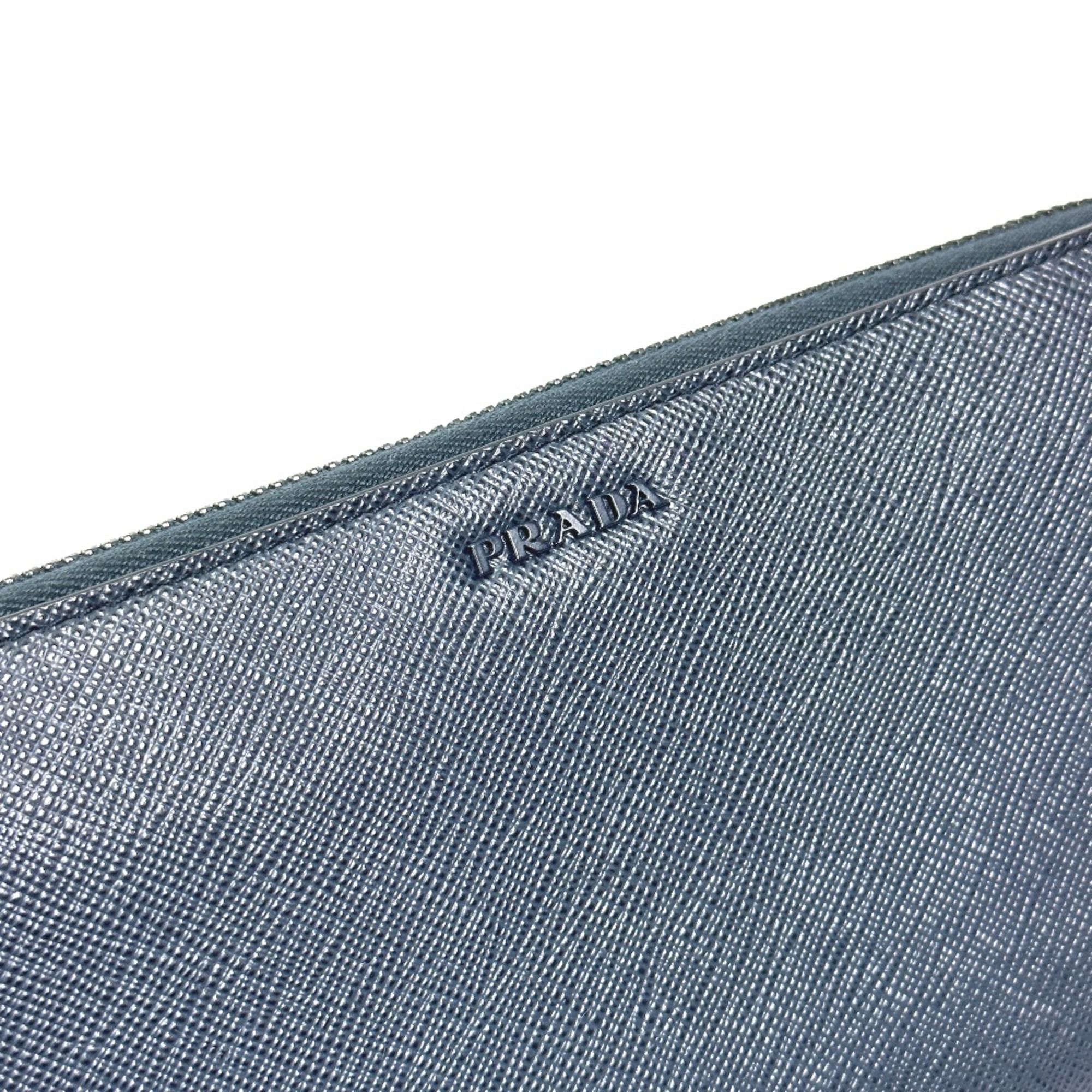 PRADA 2ML317 Logo gradient Wallet Long Wallet Navy