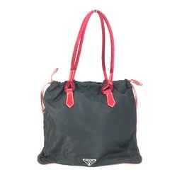 PRADA Bicolor Tote Bag Shoulder Bag Shoulder bag Hand Bag Black Red