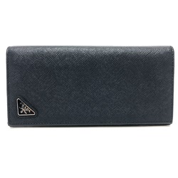 PRADA Bi-fold Wallet Wallet Long Wallet Wallet Long Wallet Navy SilverHardware