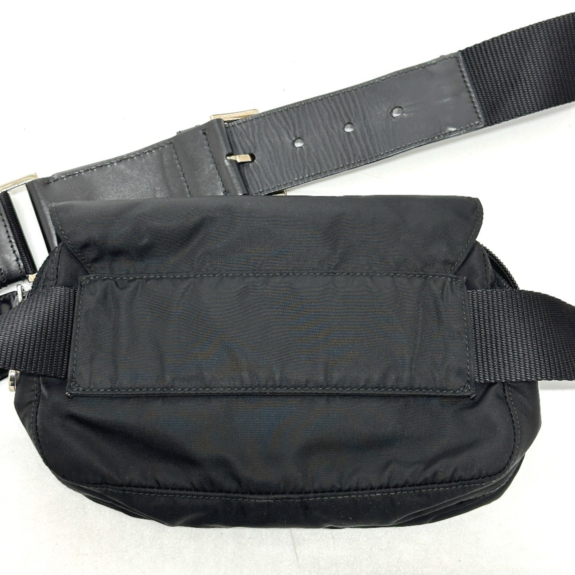 PRADA Triangle logo Bag Waist Pouch Black