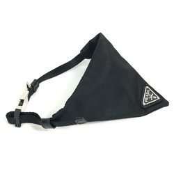 PRADA Logo Plate Re-Nylon/Dogwear Scarf Black