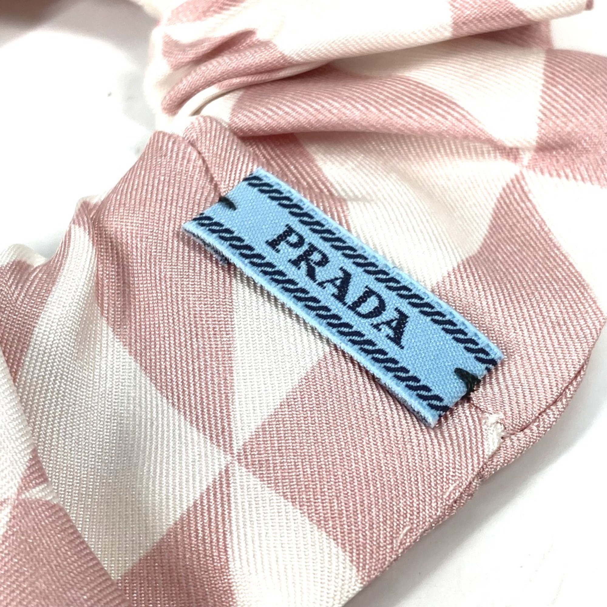 PRADA 1IF015 triangle logo triangle logo plate hair accessories hair rubber Shush pink