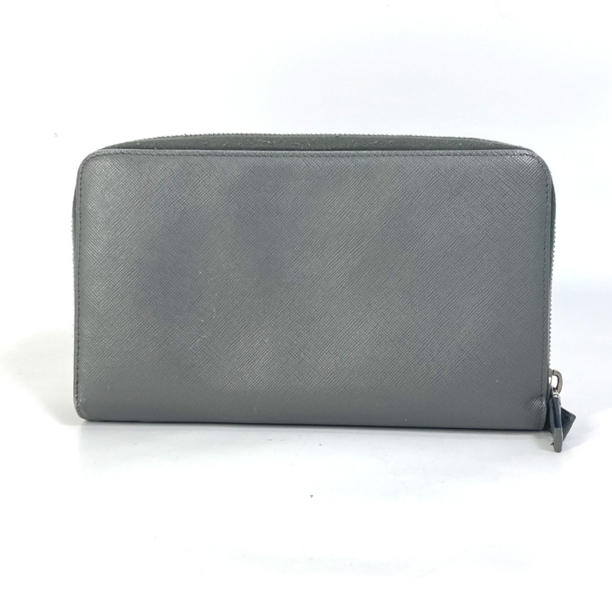 PRADA organizer W zip long wallet Long Wallet gray