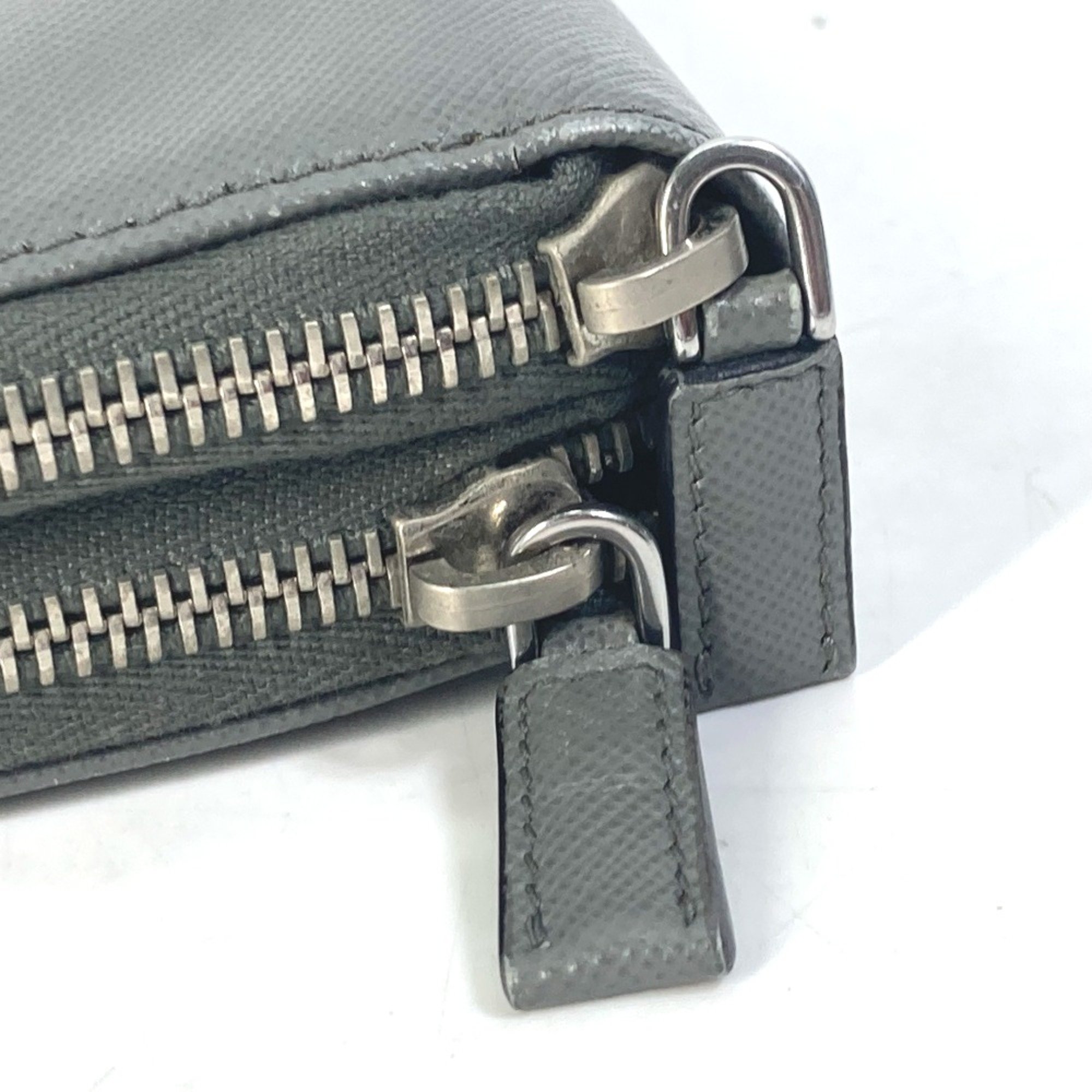 PRADA organizer W zip long wallet Long Wallet gray