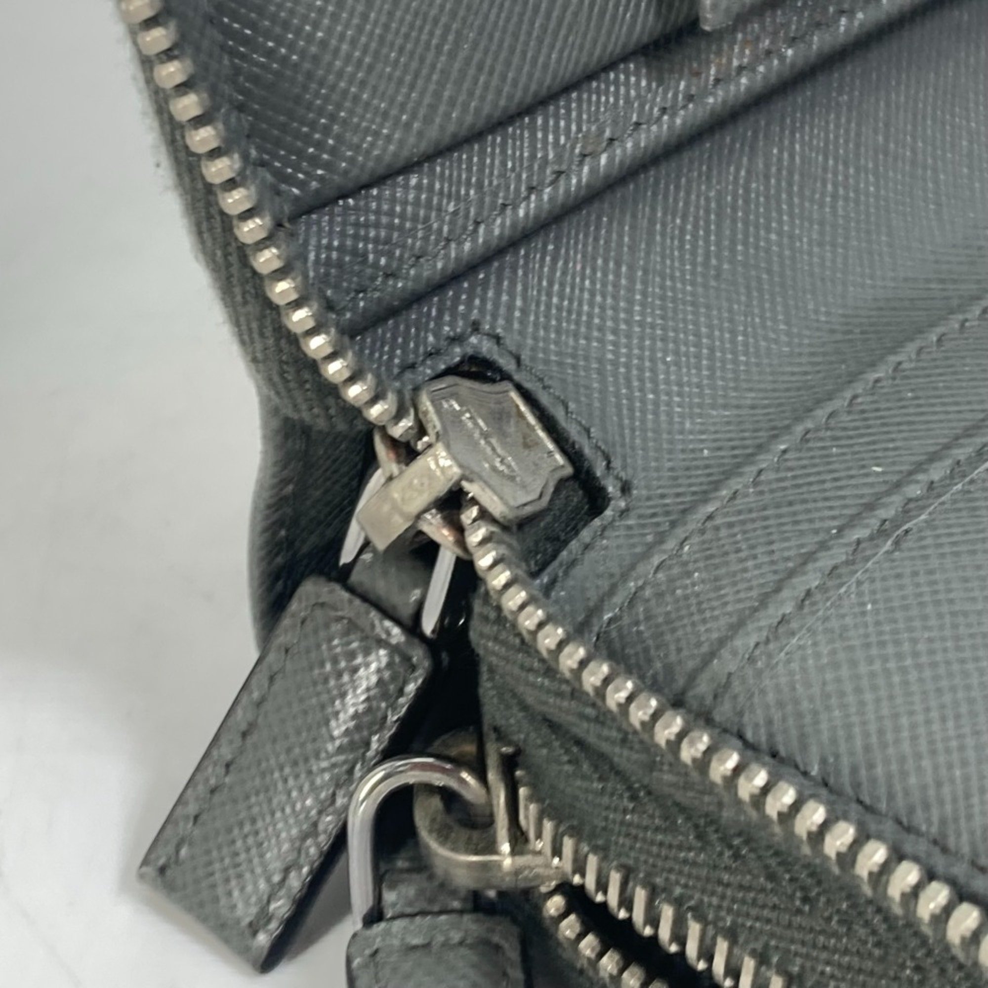 PRADA organizer W zip long wallet Long Wallet gray