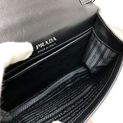 PRADA 1BD067 Clutch bag 2WAY bag Shoulder Bag Black Pink /SilverHardware