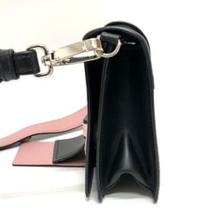 PRADA 1BD067 Clutch bag 2WAY bag Shoulder Bag Black Pink /SilverHardware