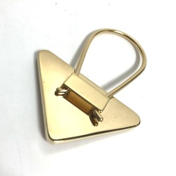 PRADA 1PP301 triangle logo triangle logo plate Key Holder Bag Charm Key ring Red Gold