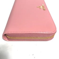 PRADA logo Zip Around Long Wallet pink