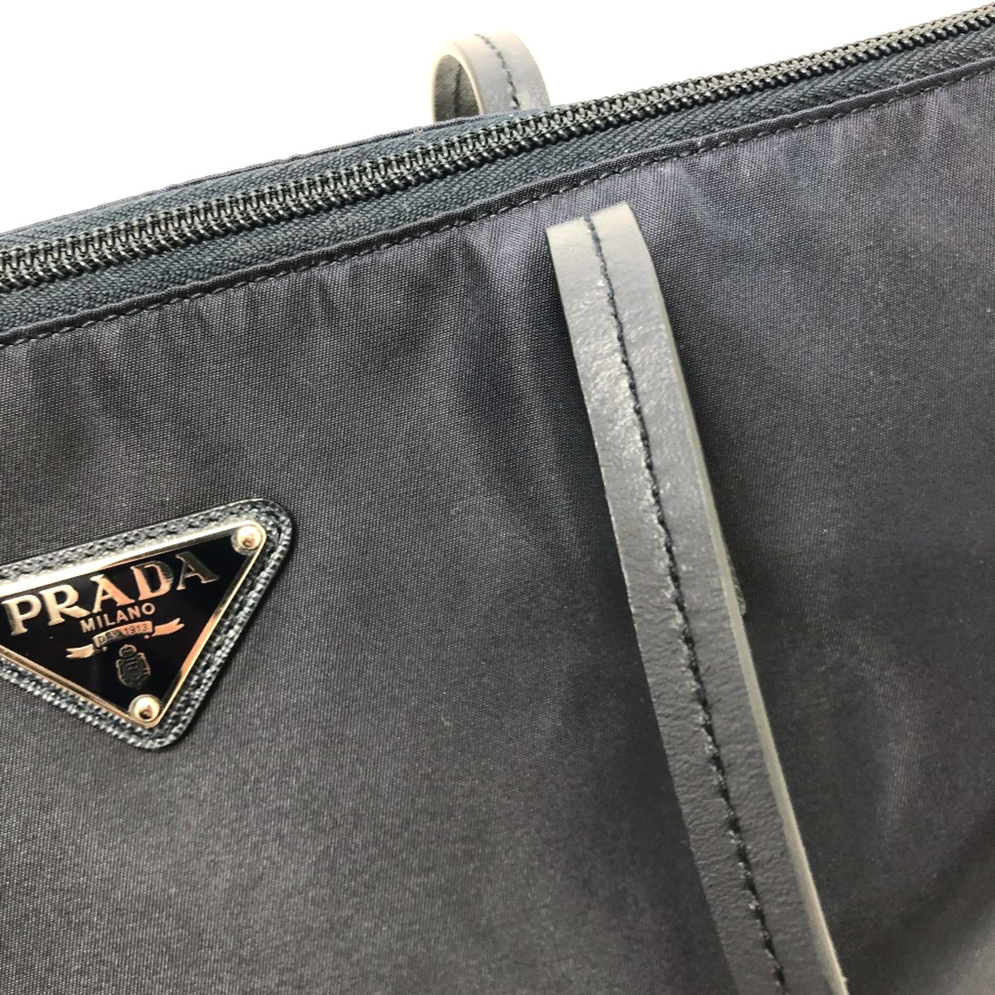 PRADA 1BG189 Triangle logo Bag 2WAY Shoulder Bag Navy SilverHardware