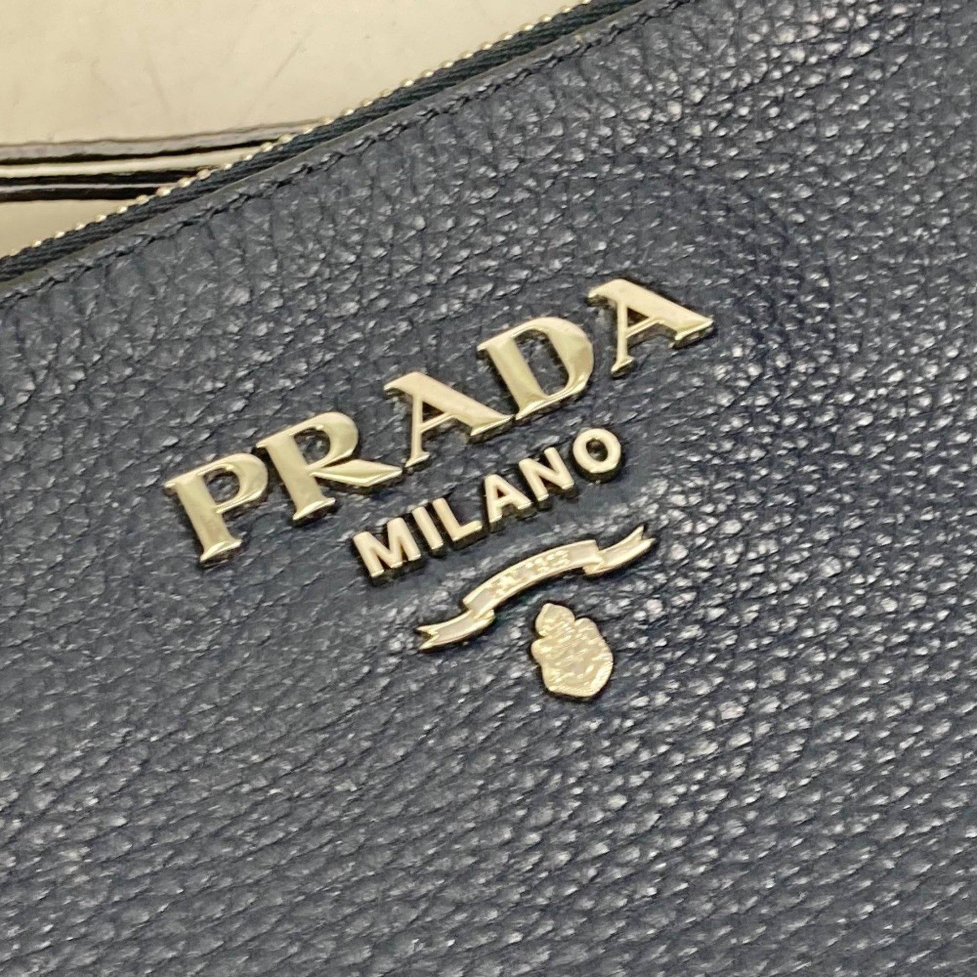 PRADA logo Bag Crossbody Shoulder Bag Navy