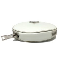 PRADA 1NR003 Chain Shoulder Crossbody Shoulder Bag White SilverHardware