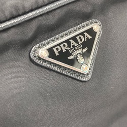 PRADA 1BL010 triangle logo triangle logo plate Shoulder Bag Crossbody Waist Pouch Black