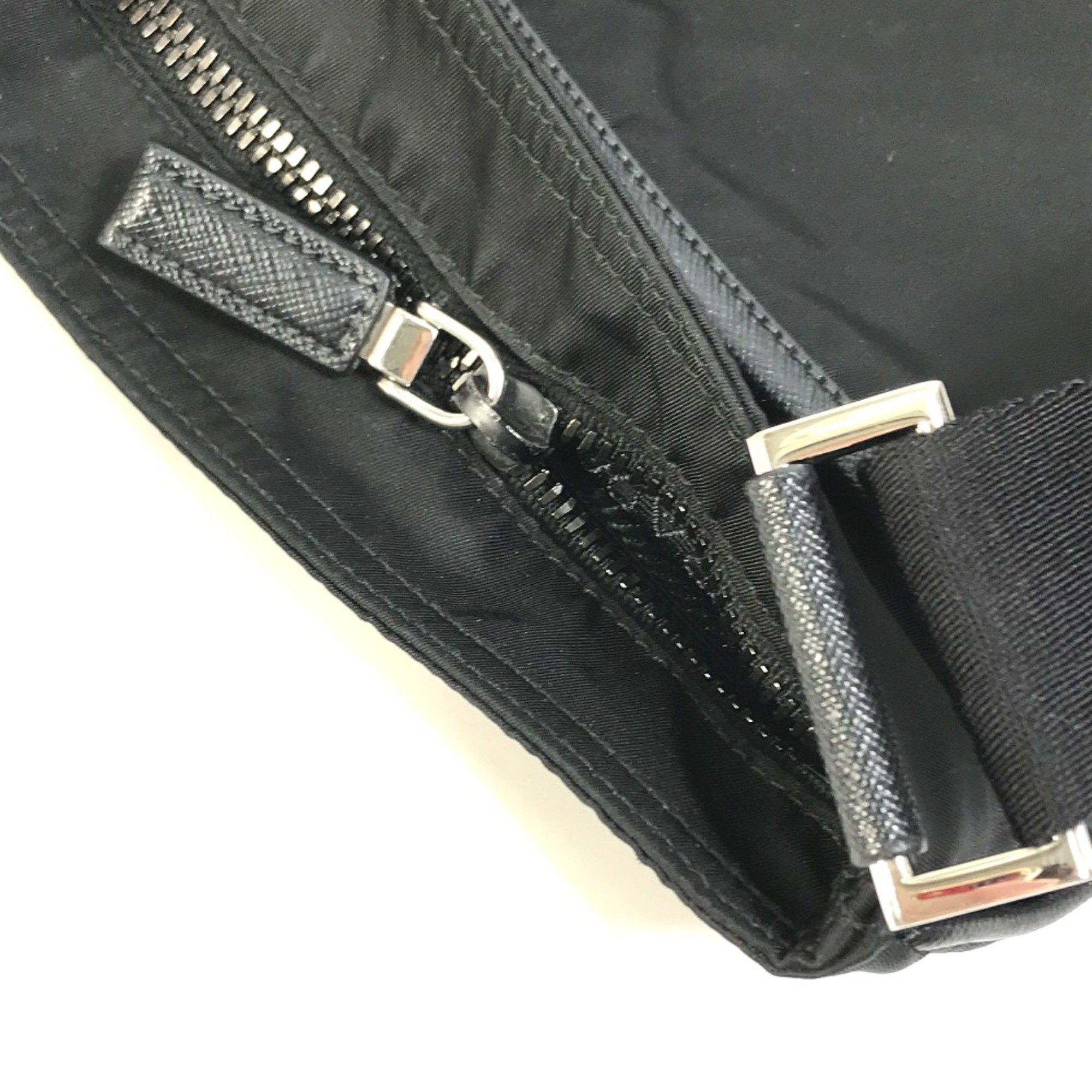 PRADA Triangle logo bag Crossbody crossbody Shoulder Bag Black