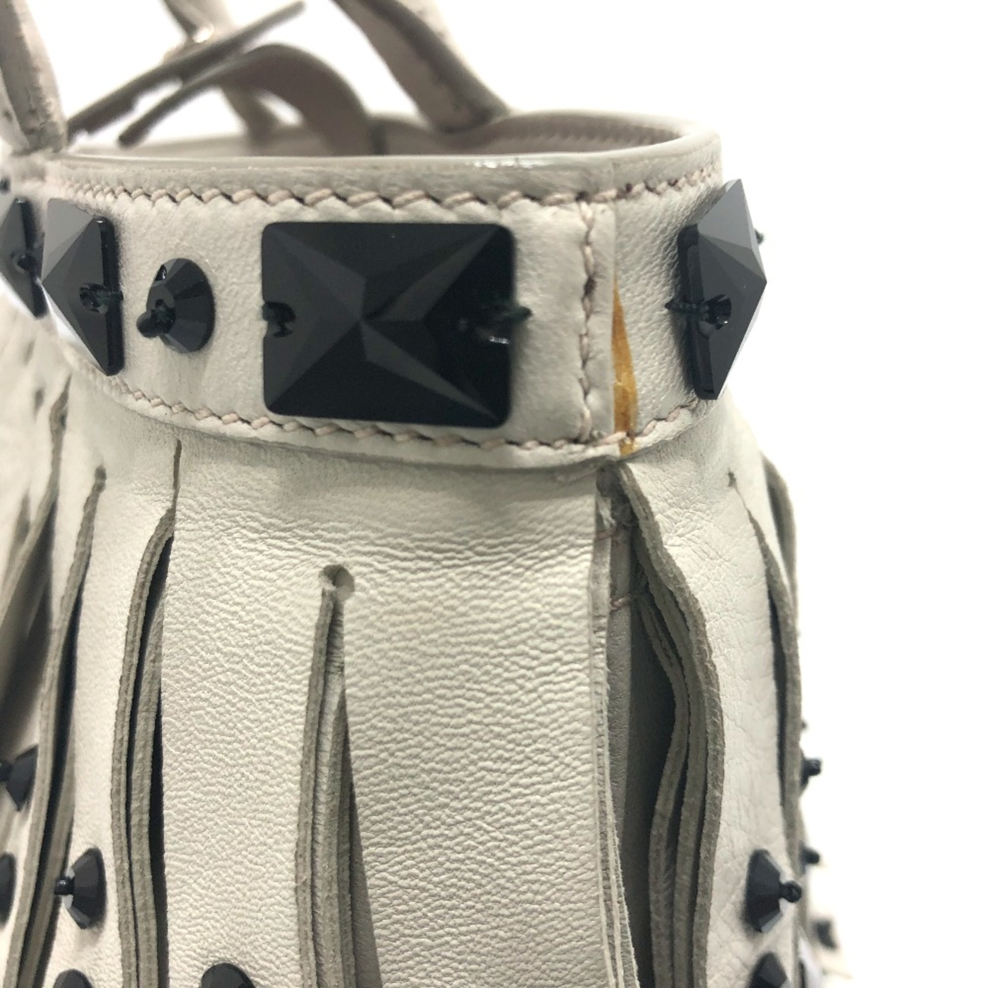 PRADA B2466S Bag Hand Bag White SilverHardware