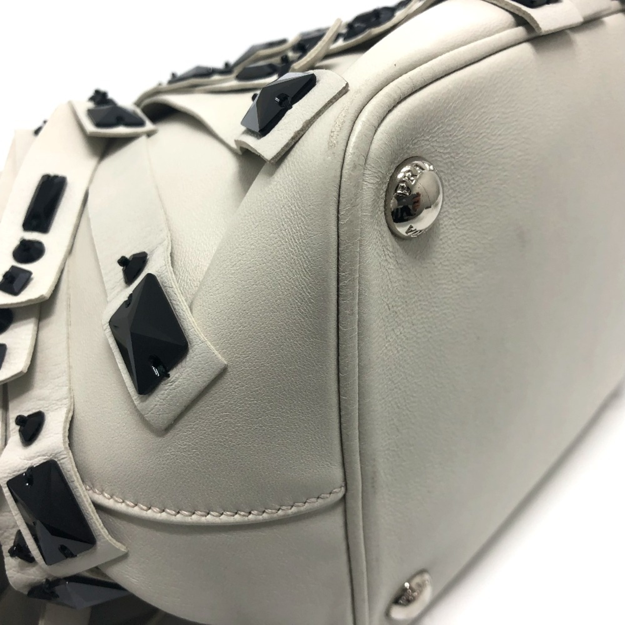 PRADA B2466S Bag Hand Bag White SilverHardware